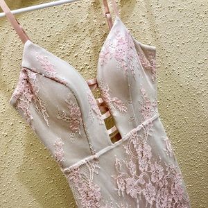 Blush Lace Detailed Dress